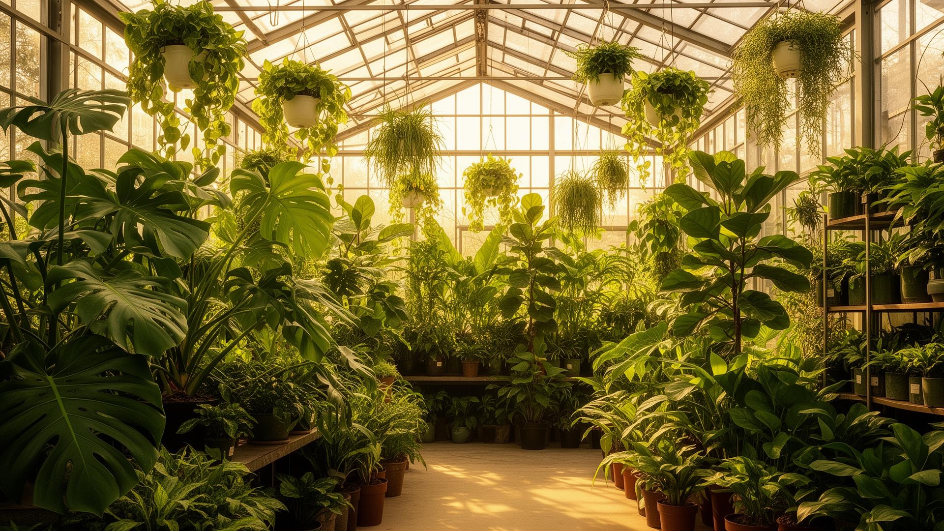 Garden Nursery for Sale greenhouse filled with beautiful plants
